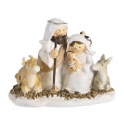2pk -Nativity Holy Family Animals On Hay 3.5H - (Pack of 2)