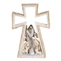 Nativity Holy Family Animals In Cross 9H
