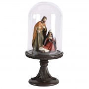 Nativity Holy Family In Glass Dome11.5H Nativity Holy Family In Glass Dome11.5H