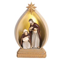 Nativity Holy Family Lighted Lantern9.5H