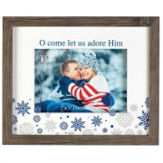 Christmas Photo Frame O Come Let Us Gray Christmas Photo Frame O Come Let Us Gray