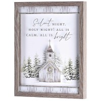 Framed Wall Art Country Church 11x14