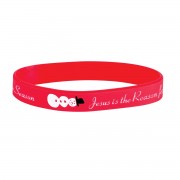 24pk -Silicone Bracelet JESUS IS THE REASON - (Pack of 24)