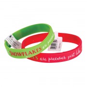 24pk -Silicone Bracelet SNOWFLAKES - (Pack of 24) 24pk -Silicone Bracelet SNOWFLAKES - (Pack of 24)