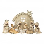 Chrstmas Nativity 10 Piece Set Glitter Chrstmas Nativity 10 Piece Set Glitter