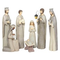 Nativity Set Wood-Look 7-Piece 12in