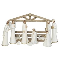 Nativity Set/Creche White 11-Piece 10in