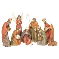 Nativity Set Colorful 10-Piece 8in