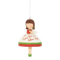 3pk -Christmas Angel Ornament O Come Let Us - Pack of 3