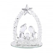 12pk -Tabletop Decor Holy Family Glass 3H - Pack of 12 12pk -Tabletop Decor Holy Family Glass 3H - Pack of 12