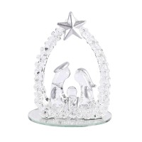 12pk -Tabletop Decor Holy Family Glass 3H - Pack of 12 12pk -Tabletop Decor Holy Family Glass 3H - Pack of 12