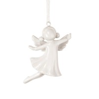 12pk -WHITE ANGEL ORNAMENT 4 ASSORTED 3"H - Pack of 12