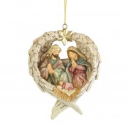 6pk -HOLY FAMILY IN WINGS ORNAMENT 4" - Pack of 6