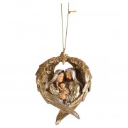 6pk -Ornament Holy Family Closeup In Gold 4in - Pack of 6