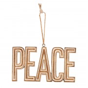 6pk -Ornament Peace Resin 5in - Pack of 6