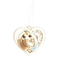 12pk -Holy Family in Heart Ornament - Pack of 12
