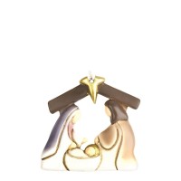12pk -Holy Family with Creche Ornament - Pack of 12