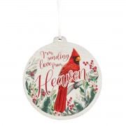 3pk -CARDINAL WOOD ORNAMENT I'M SENDING LOVEPack of 3 3pk -CARDINAL WOOD ORNAMENT I'M SENDING LOVEPack of 3