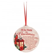 3pk -Wood Ornament Home For Christmas - Pack of 3
