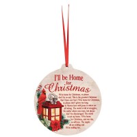 3pk -Wood Ornament Home For Christmas - Pack of 3