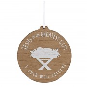 3pk -Ornament Wooden Jesus Is The Greatest - Pack of 3