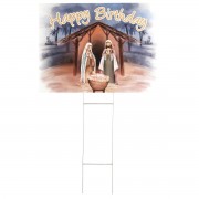 3pk -YARD SIGN HAPPY BIRTHDAY JESUS PVC - Pack of 3