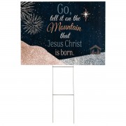 3pk -Yard Sign Go Tell It On The Mountain PVC - Pack of 3