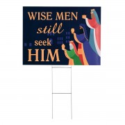 3pk -Yard Sign Wise Men Still Seek Him PVC - Pack of 3