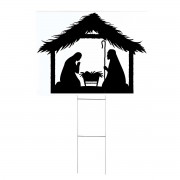3pk -Yard Sign Holy Family Silhouette PVC - Pack of 3
