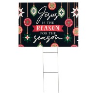 3pk -Yard Sign Jesus Is The Reason PVC - Pack of 3
