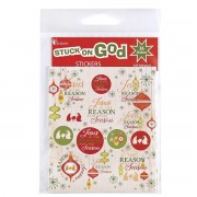 6pk -Sticker Sheet Whimsical Jesus The Reason - Pack of 6
