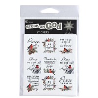 6pk -Sticker Sheets Bird Botanical Square - Pack of 6 6pk -Sticker Sheets Bird Botanical Square - Pack of 6
