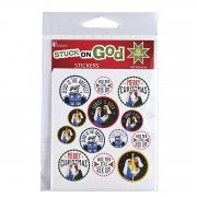 6pk -Sticker Sheet Holy Family Nativity Round - Pack of 6