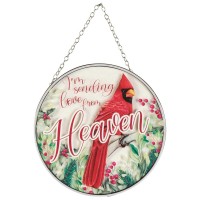 2pk -SUN CATCHER CARDINAL I'M SENDING LOVE 6" - (Pack of 2)