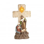 HOLY FAMILY CROSS LED RESIN HOLY FAMILY CROSS LED RESIN