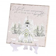 2pk -Tabletop Tile Church Silent Night Ivory - (Pack of 2) 2pk -Tabletop Tile Church Silent Night Ivory - (Pack of 2)