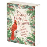 2pk -CARDINAL I'M SENDING TABLETOP PLAQUE - (Pack of 2)