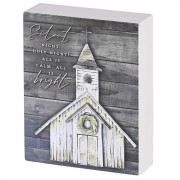 2pk -Tabletop Plaque Church Silent Night 3x4 - (Pack of 2)