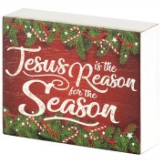 2pk -JESUS IS THE REASON TABLETOP PLAQUE - (Pack of 2)