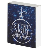 2pk -Tabletop Plaque Silent Night Holy Night - (Pack of 2)
