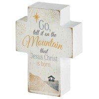 2pk -Tabletop Plaque Cross Go Tell It On The - (Pack of 2)