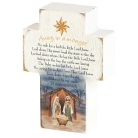 2pk -TABLETOP CROSS AWAY IN A MANGER - (Pack of 2) 2pk -TABLETOP CROSS AWAY IN A MANGER - (Pack of 2)