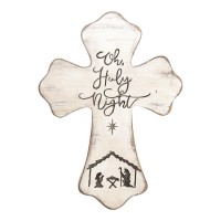 2pk -Oh Holy Night Nativity Wall Cross - (Pack of 2) 2pk -Oh Holy Night Nativity Wall Cross - (Pack of 2)