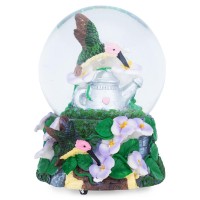 Hummingbirds Purple Flowers Garden Glass