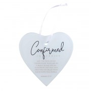 3pk -Glass Heart Ornament Confirmed Christ - Pack of 3 3pk -Glass Heart Ornament Confirmed Christ - Pack of 3