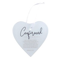 3pk -Glass Heart Ornament Confirmed Christ - Pack of 3