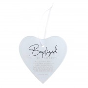 3pk -Glass Heart Ornament Baptism - Pack of 3 3pk -Glass Heart Ornament Baptism - Pack of 3
