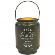 Lantern Be Still Psalm 46:10 Small Green Lantern Be Still Psalm 46:10 Small Green