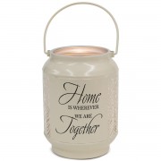 Lantern Home Is Wherever We Small Ivory