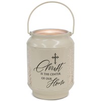 Lantern Christ Is The Center Small Ivory